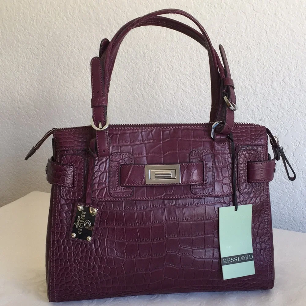 Kesslord croc embossed leather tote